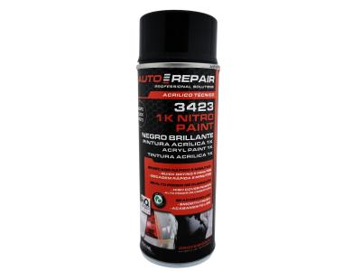 Spray Pintura Acrílica Negro Brillante FM Auto 400 ML